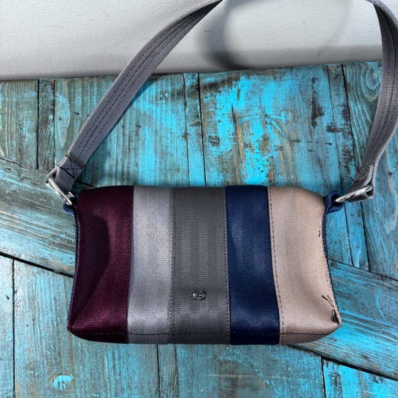 U.S.E.D. Recycled Seatbelt Flap Close Mini Purse - Picture 14 of 14